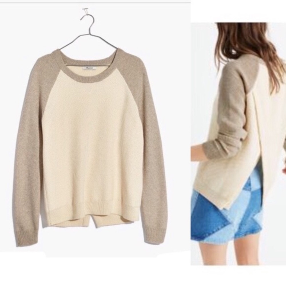 Madewell Provence cross back pullover sweater